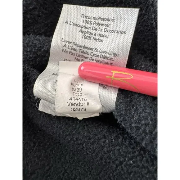 Eddie Bauer Men's Black/Gray Fleece Full-Zip Jacket Size XS - Picture 10 of 13